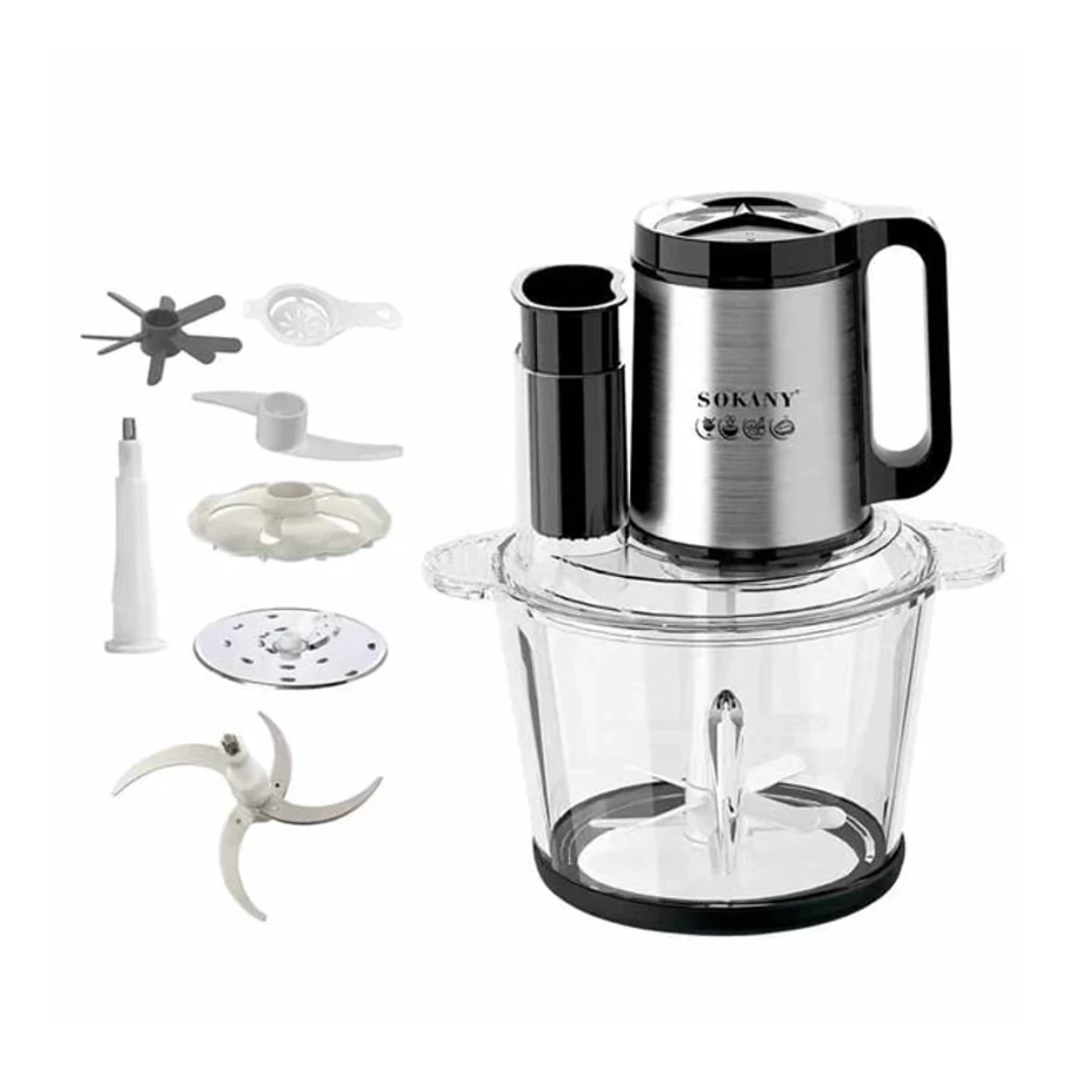 Sokany 6in1 Stainless SK-06019 Steel Wonder Chopper 3 Ltr
