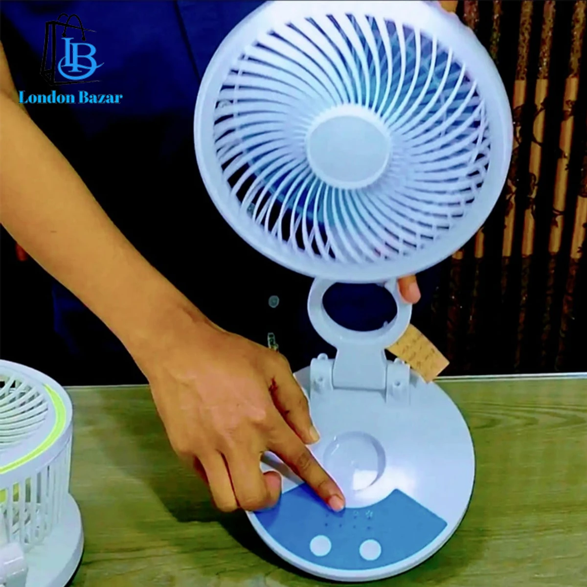 ZT 329 RECHARGEABLE TABLE FAN WITH LED LIGHT