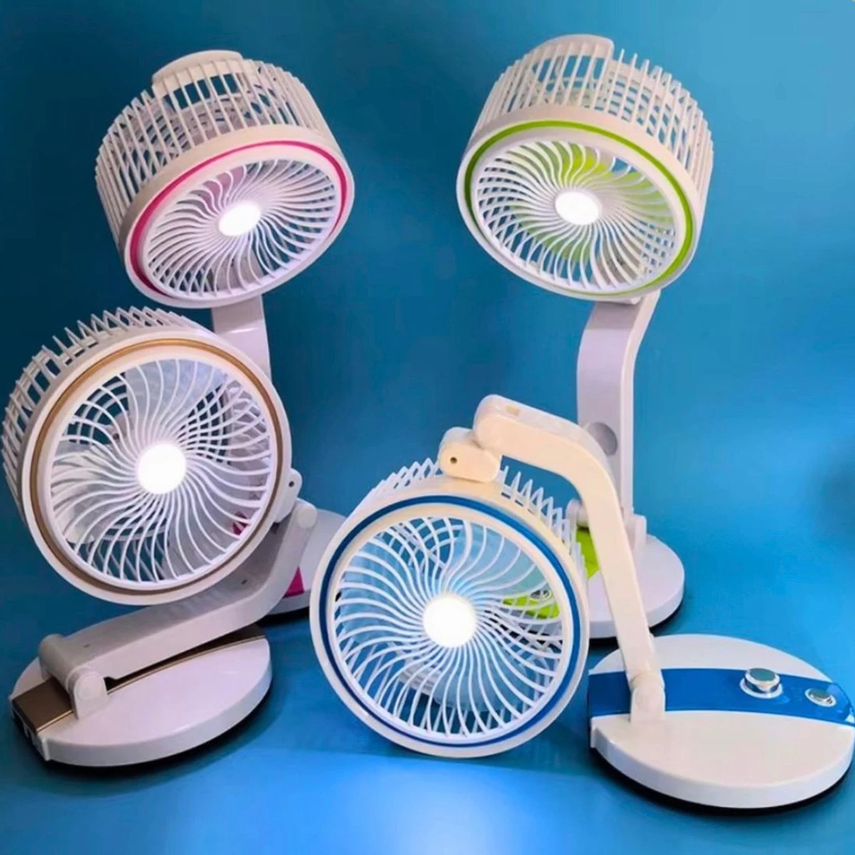 LR RECHARGEABLE & FOLDABLE FAN WITH LIGHT