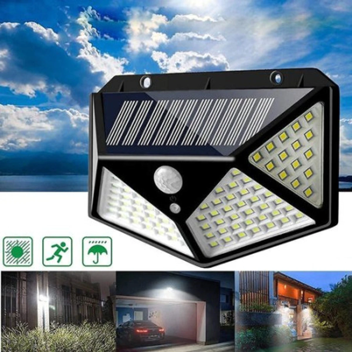 100 LED 4-Surface Solar Light(1 pcs)
