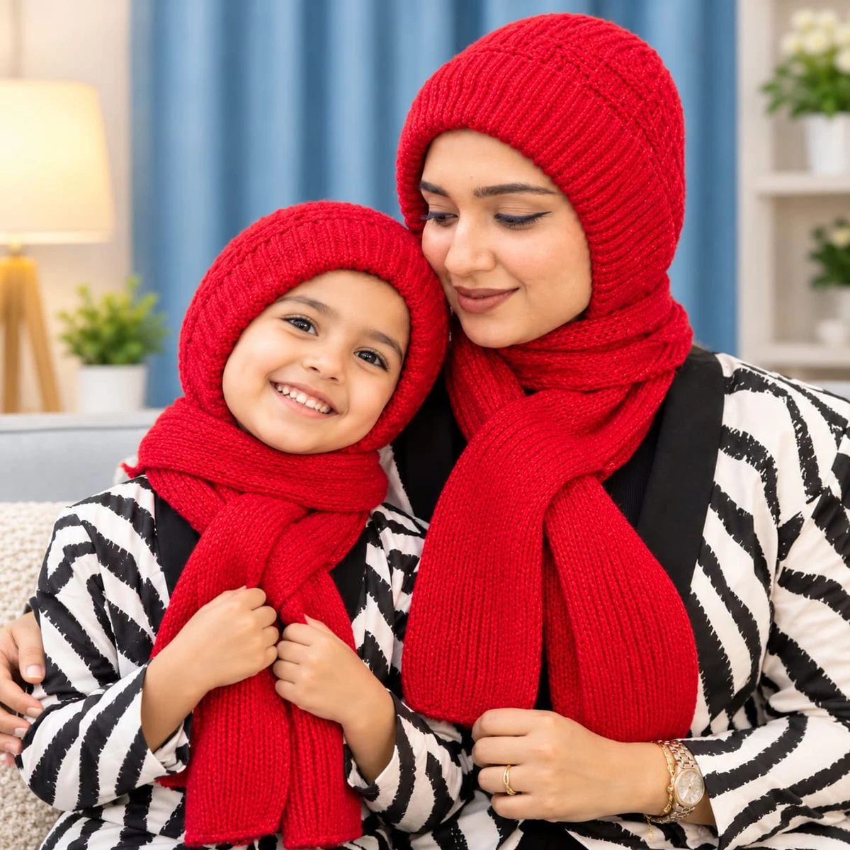 মা-মেয়ে কম্বো প্যাক(Red)