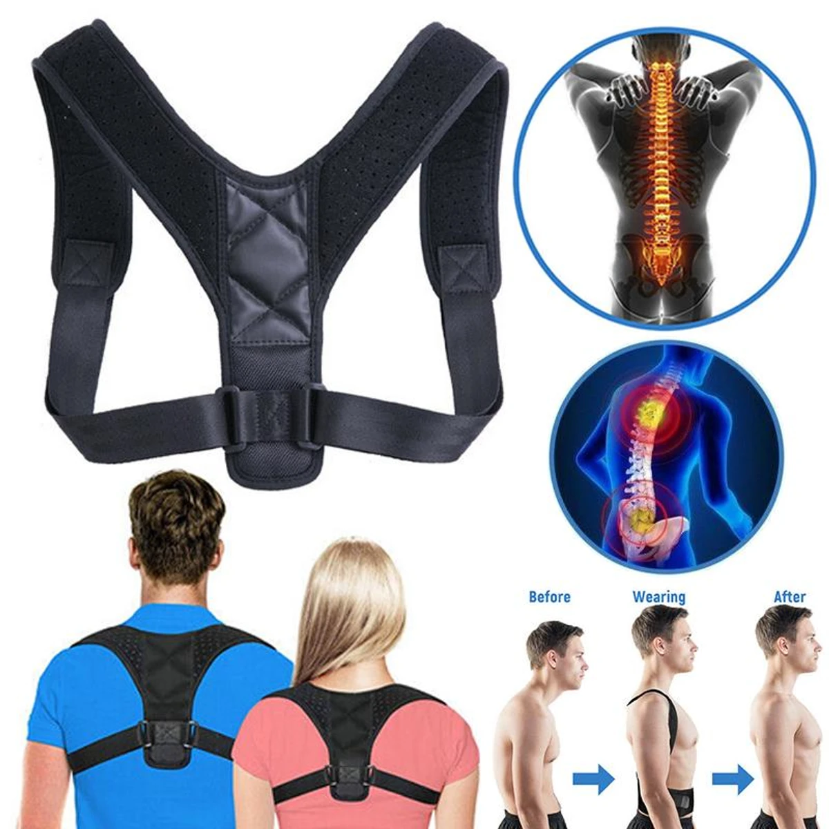 Posture Pro Fix Neck and Shoulder Corrector Back Support Belt