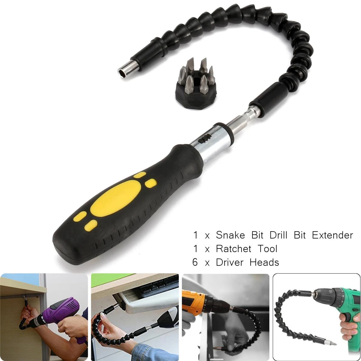 Multi-functional Snake Bit Drill Bit Extender Set (Universal)