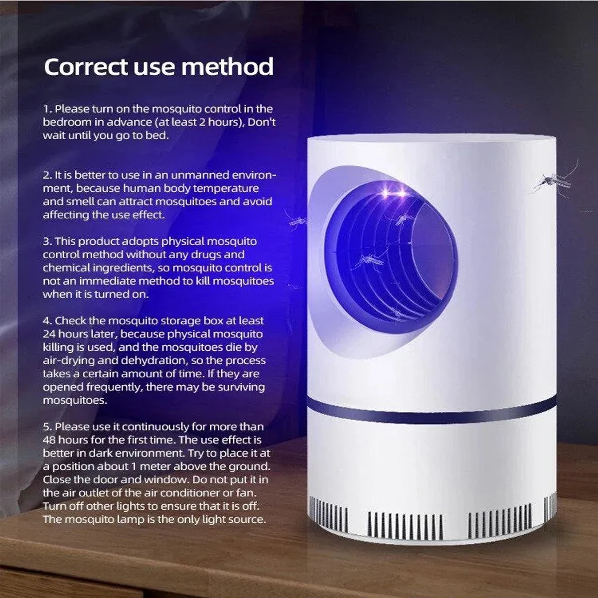 USB Electronics Mosquito Killer Trap Moth Fly Wasp LED Night Light Lamp Bug Insect Lights Killing Pest Zapper Repeller