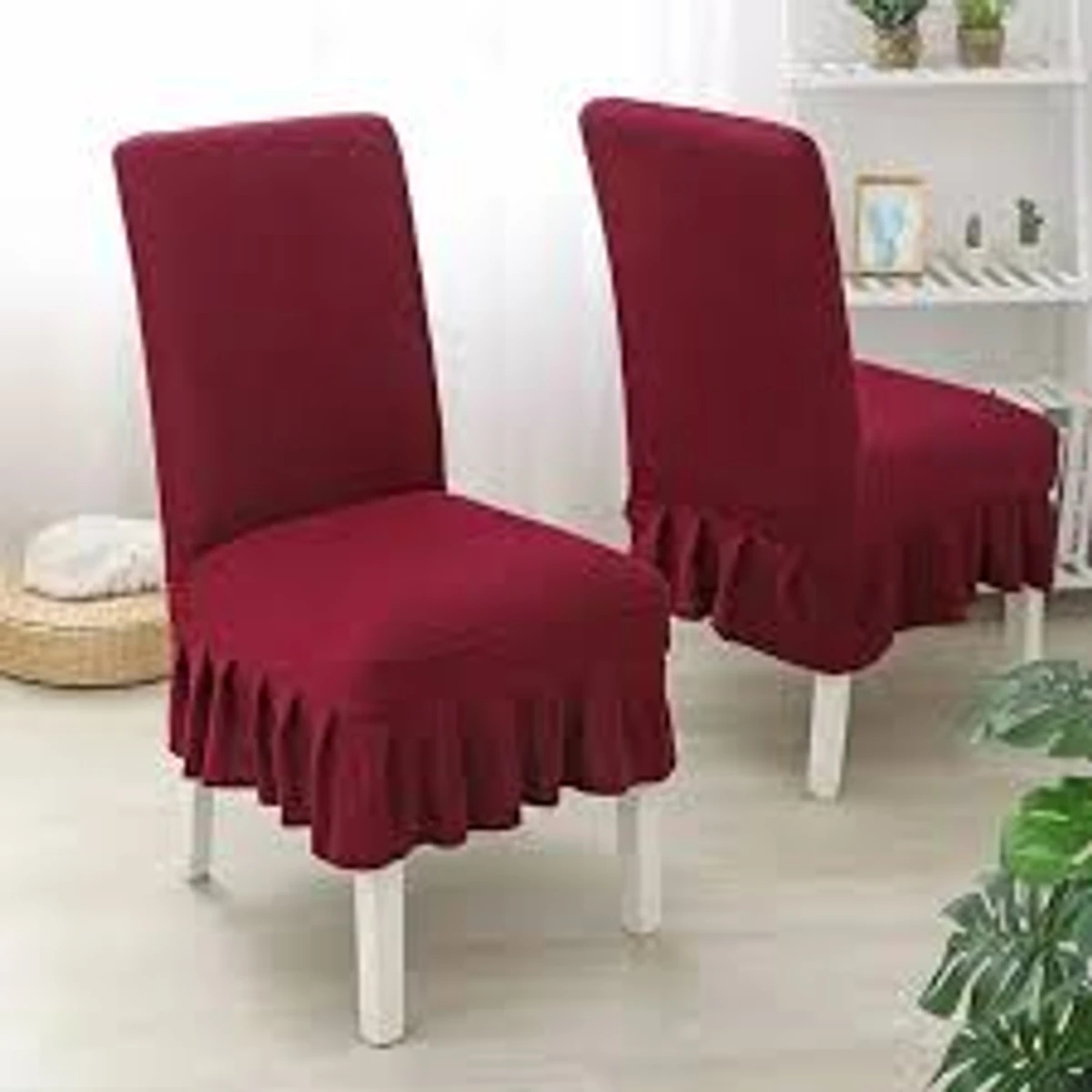Chair Covers for Dining Room Seat (merun colour)