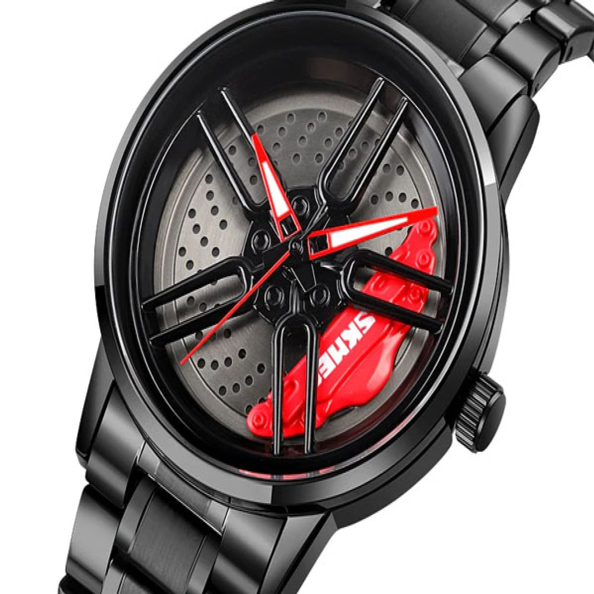 Skmei Rotation Wheel Stainless Steel Watch For Men