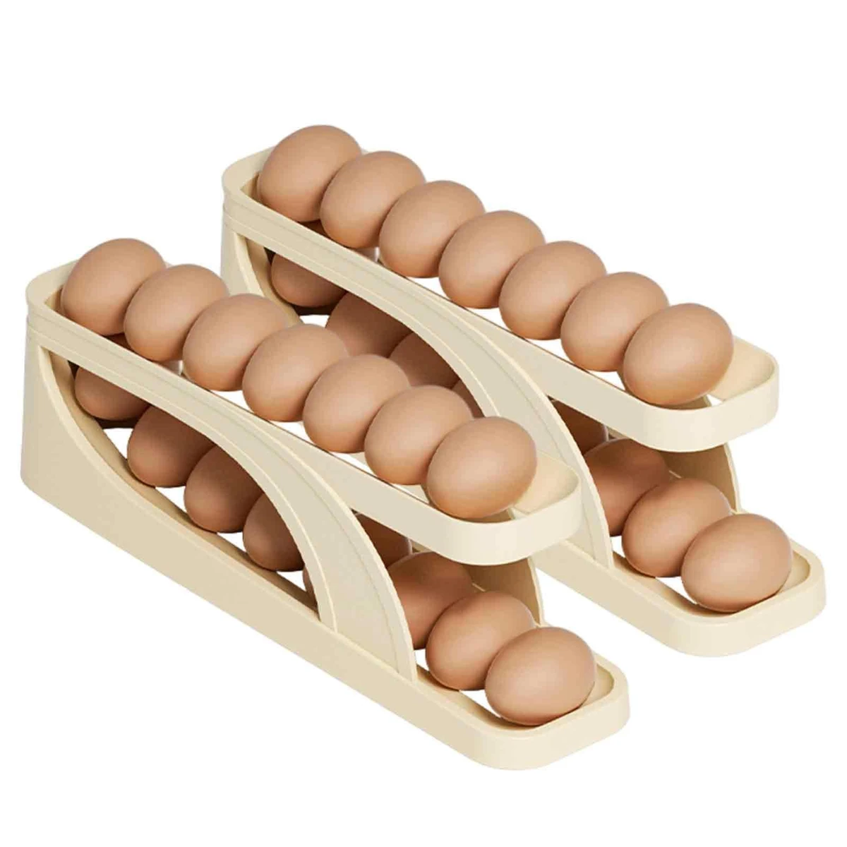 Plastic Automatic Rolling Egg Dispenser Holder (3 pcs)