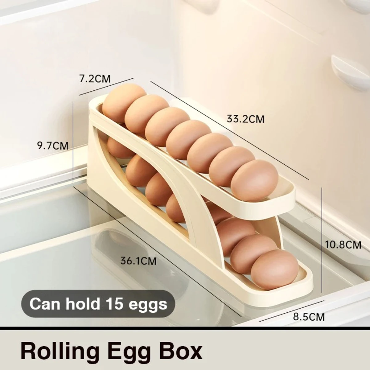 Plastic Automatic Rolling Egg Dispenser Holder (2 pcs)