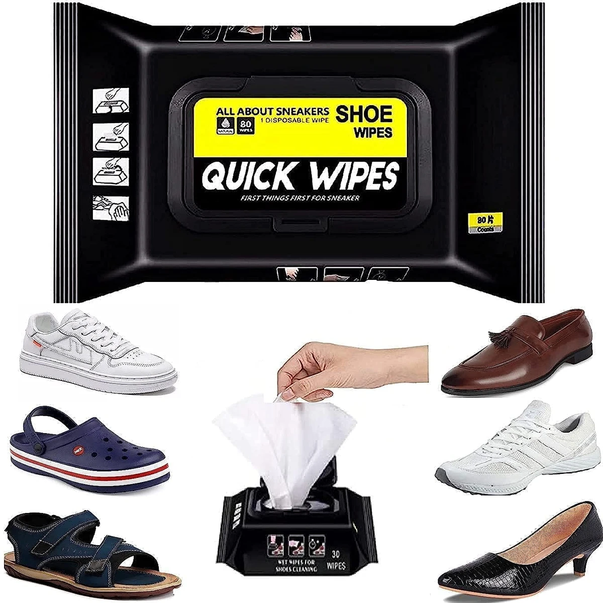 Disposable Shoe Cleaning Wipes ( 80 Pcs)