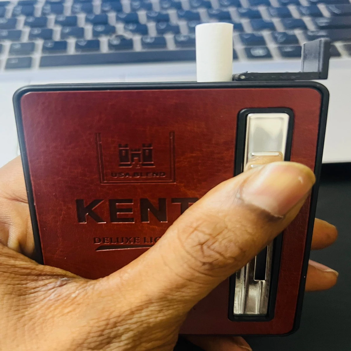 Cigarette Case With Lighter(Brown)