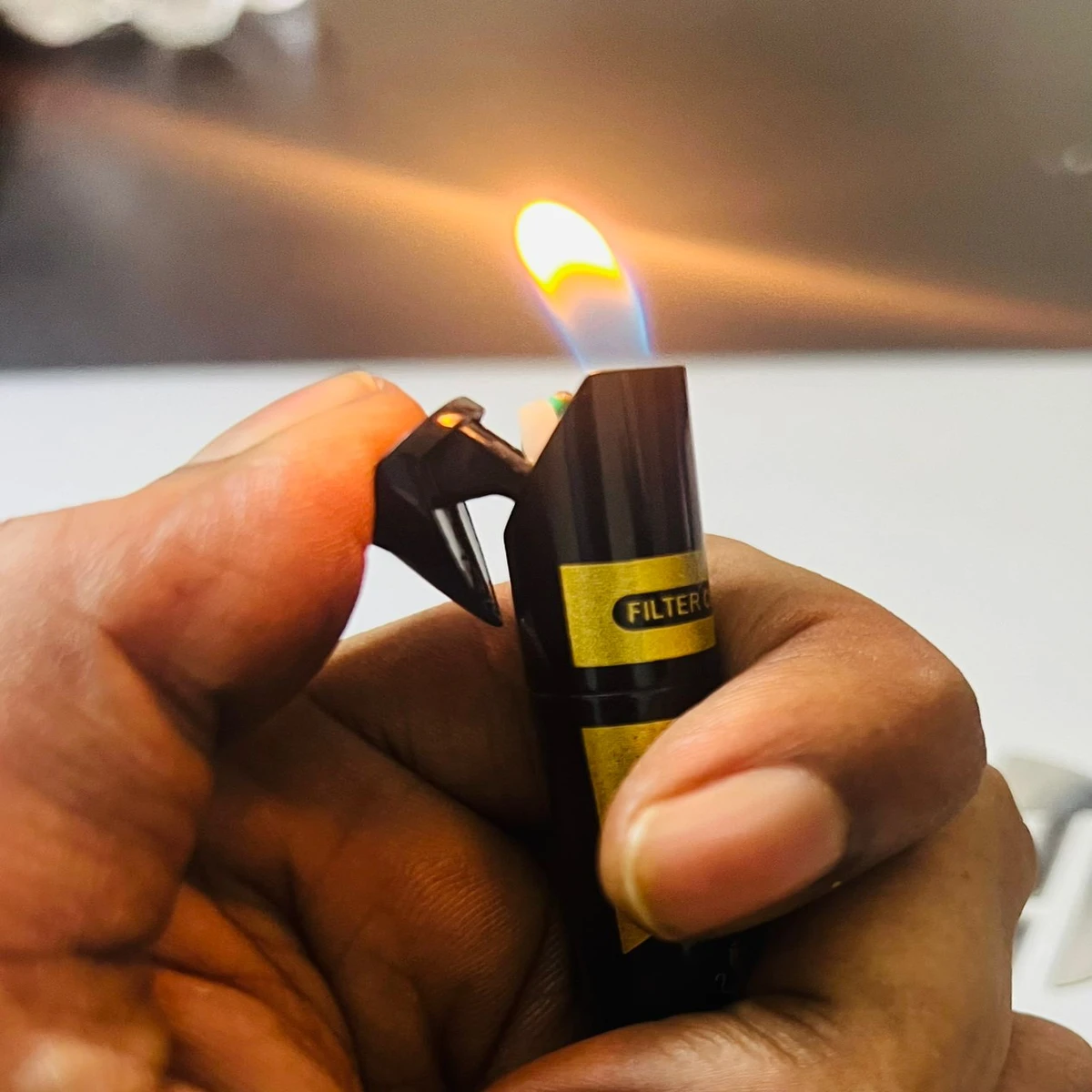 Mini Cigarette Type  Fire Lighter(Black)