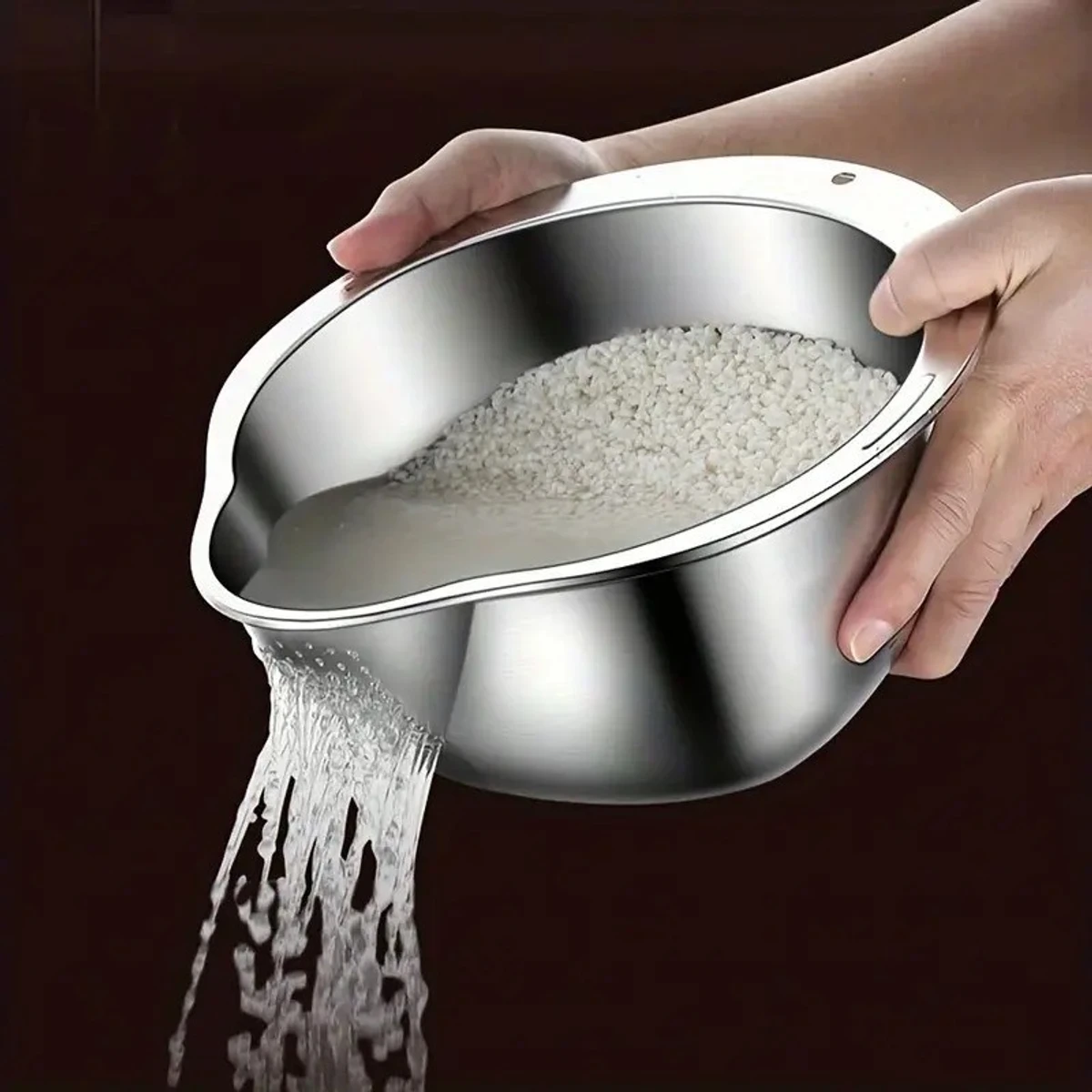 Rice Washer Strainer Bowl