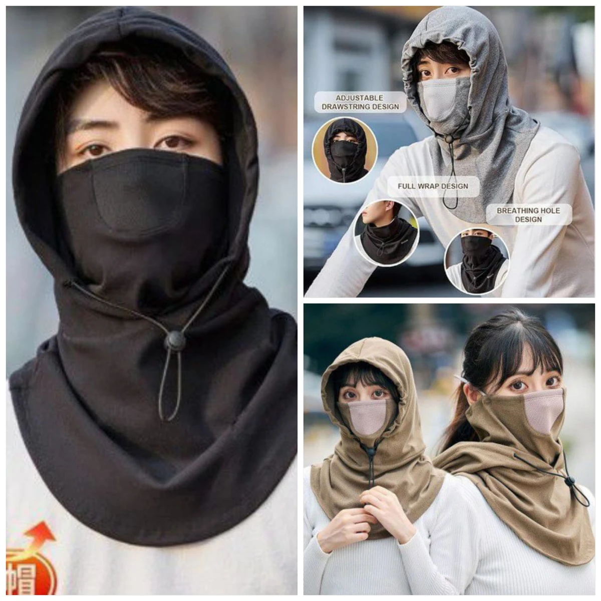 Balaclava Windproof Full Face Mask (Black)